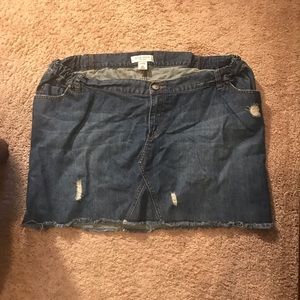 Maternity jean skirt